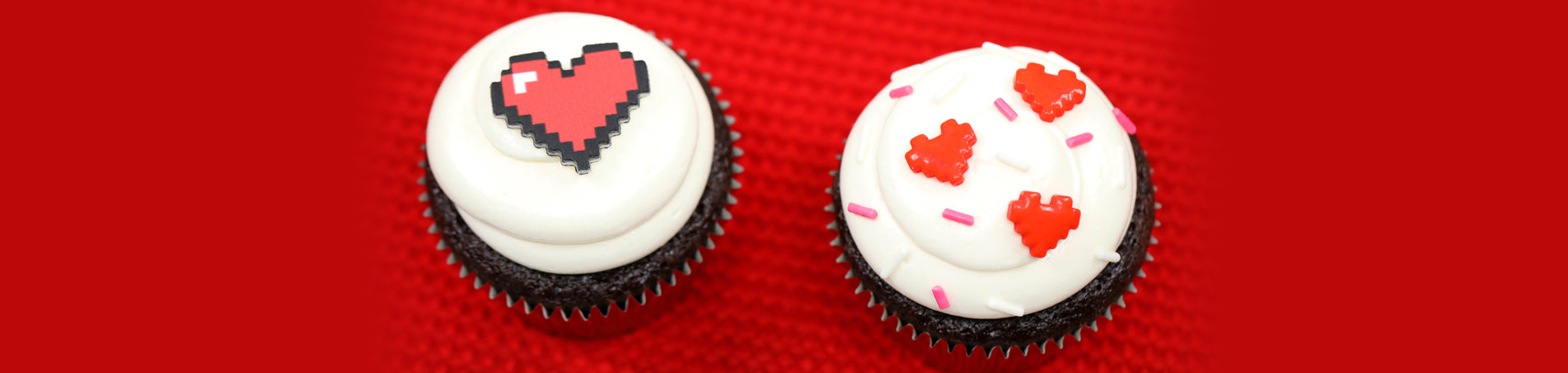 8-Bit Heart Cupcakes | Nerdy Nummies | Patrick Starrr & Rosanna Pansino