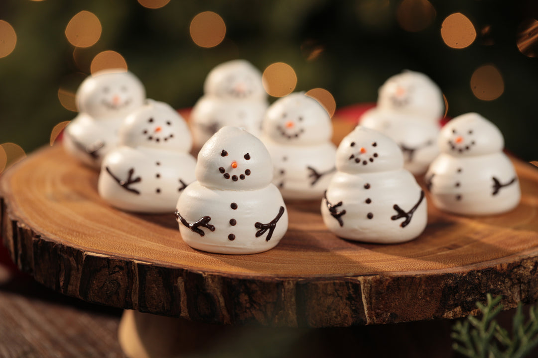 Snowman Meringue Cookies