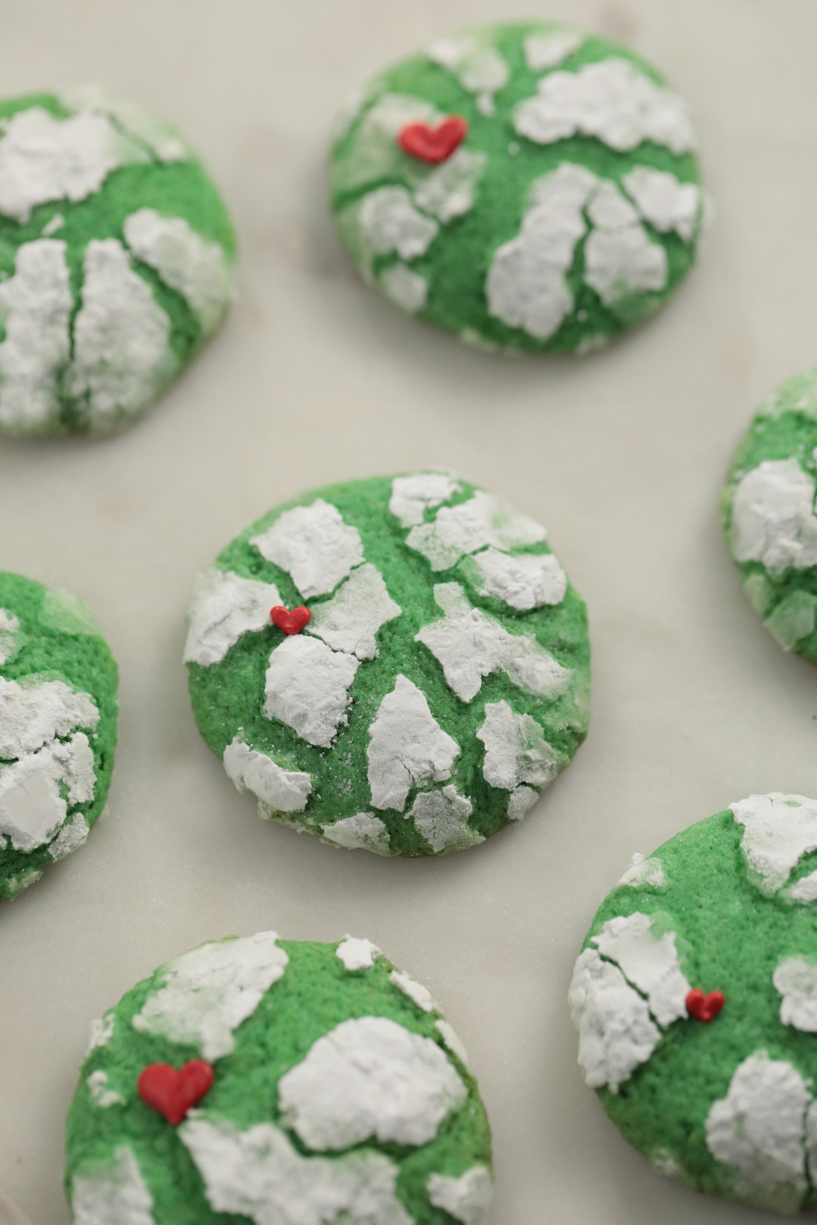 Grinch Crinkle Cookies - ZEN AND HONEY