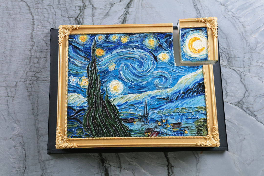 The Starry Night Cake - Edible Painting