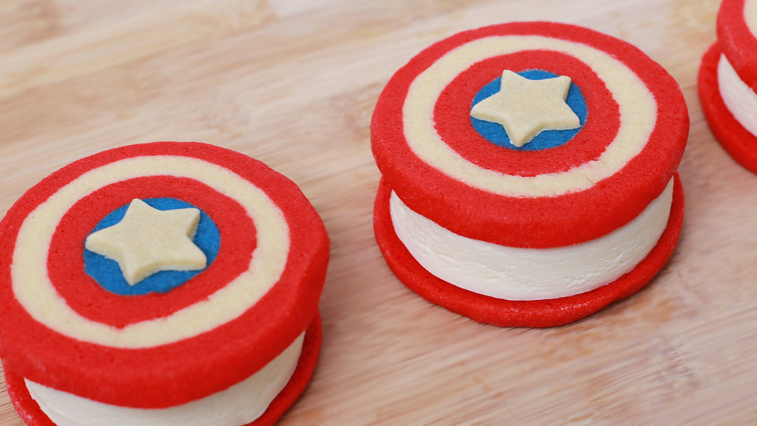 Captain America Ice Cream Sandwiches
