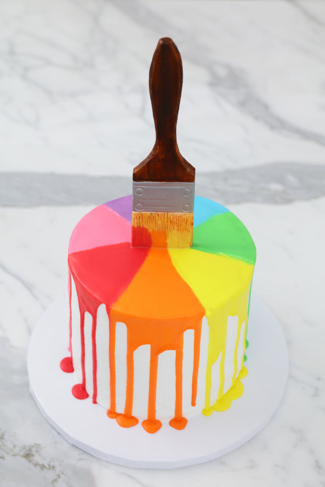 Rainbow Paint Drip Cake