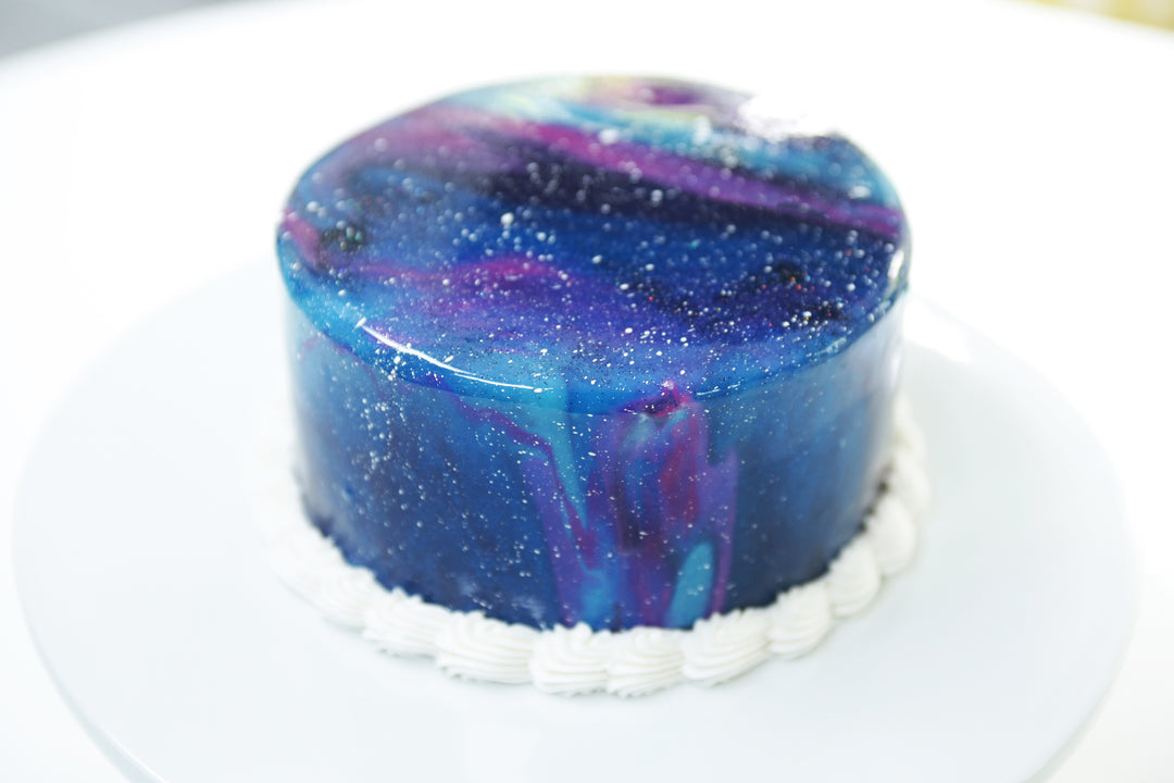 Galaxy Mirror Cake