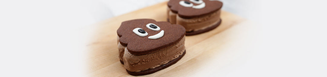 Poop Emoji Ice Cream Sandwiches