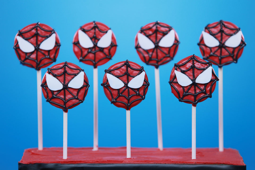 Spiderman Cookie Pops