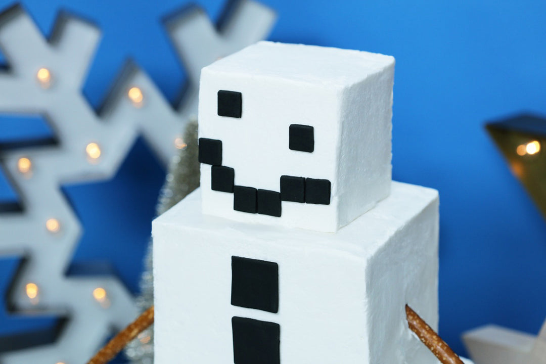 Minecraft Shorn Snow Golem Cake