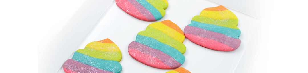 Unicorn Rainbow Poop Cookies