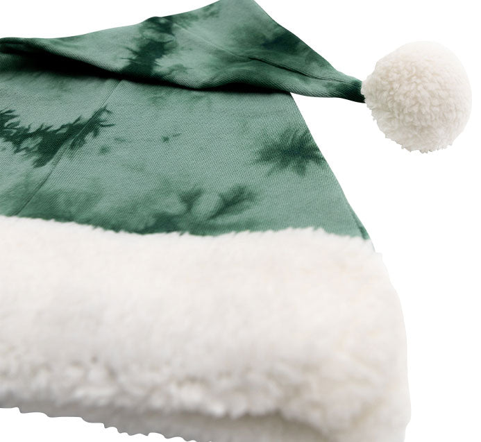 Evergreen Tie Dye Santa Hat